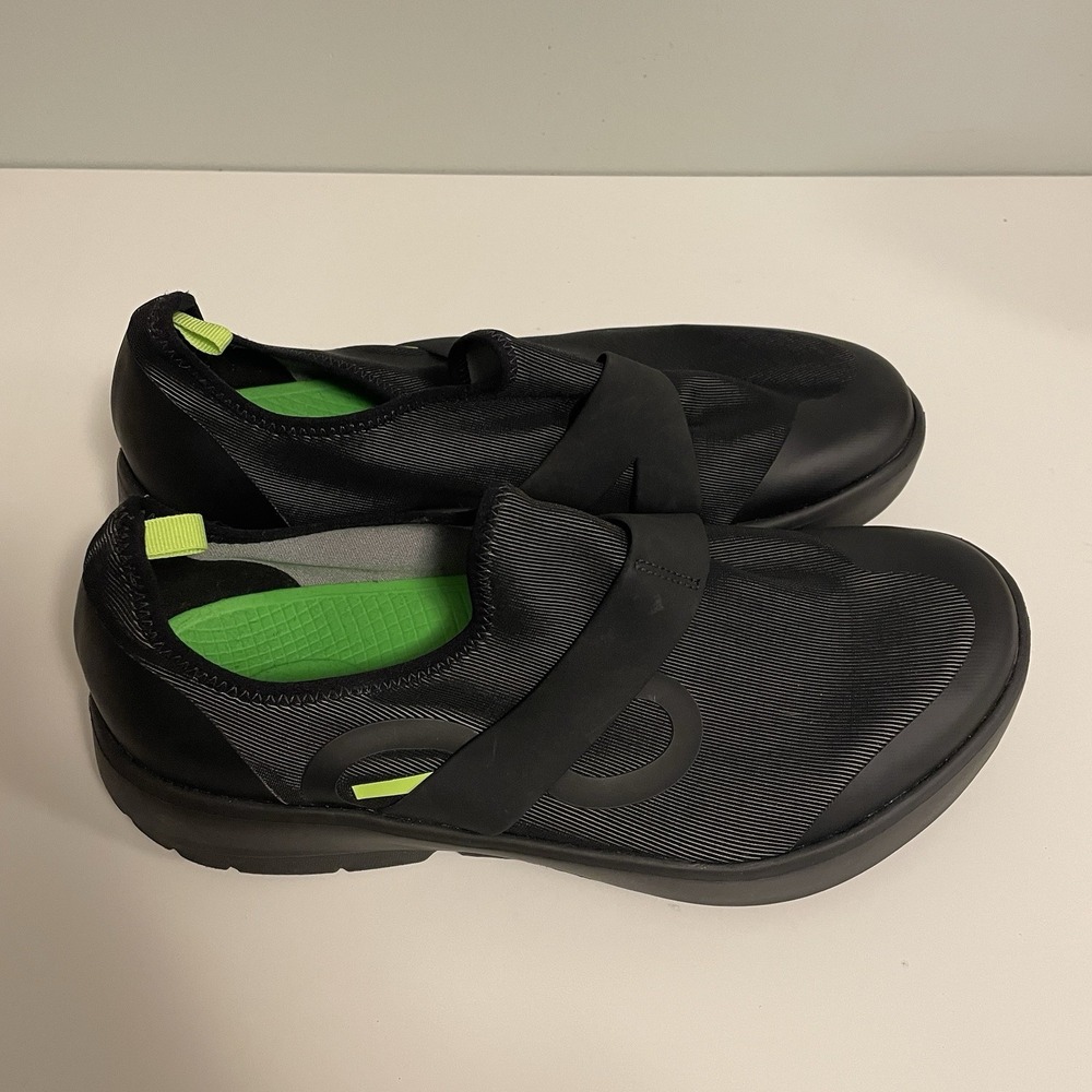 Oofos Oomg Fibre Low Mens Size 11 Black Running Walking Recovery Shoes Sneakers